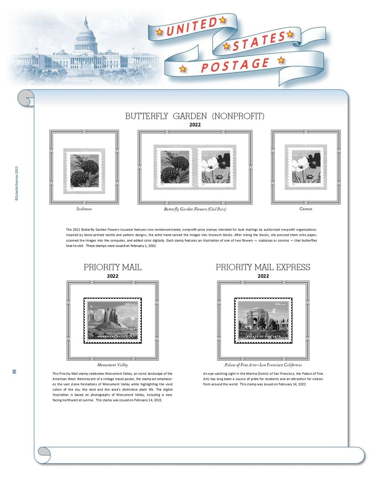 2022 U.S. Regular Issue Singles COMPLETE Supplement (White Ace Alternative)