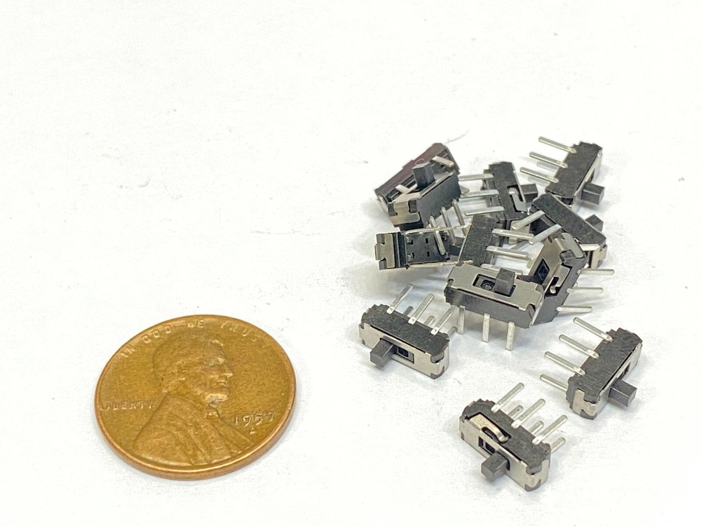 30 Pieces ON-OFF Micro Slide Switch 2 Position 6 Pin PCB Panel mss-22d18