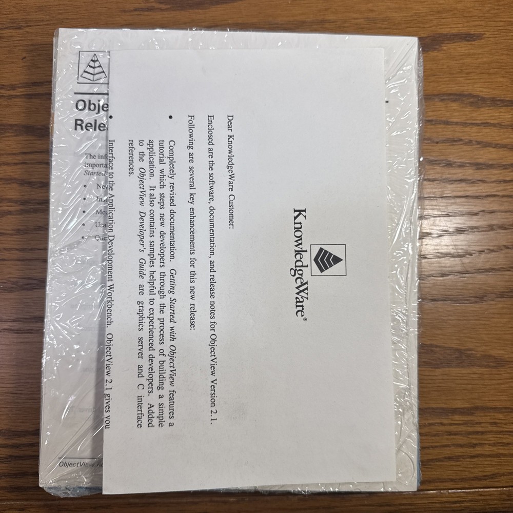 Knowledgeware ObjectView 1.2 SQL Smart Development Tool Client Server Applicati