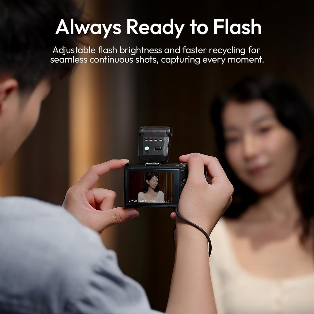 SL03 Camera Mini Flash Speedlite with Video Light for Beginners Basic, GN8 65...