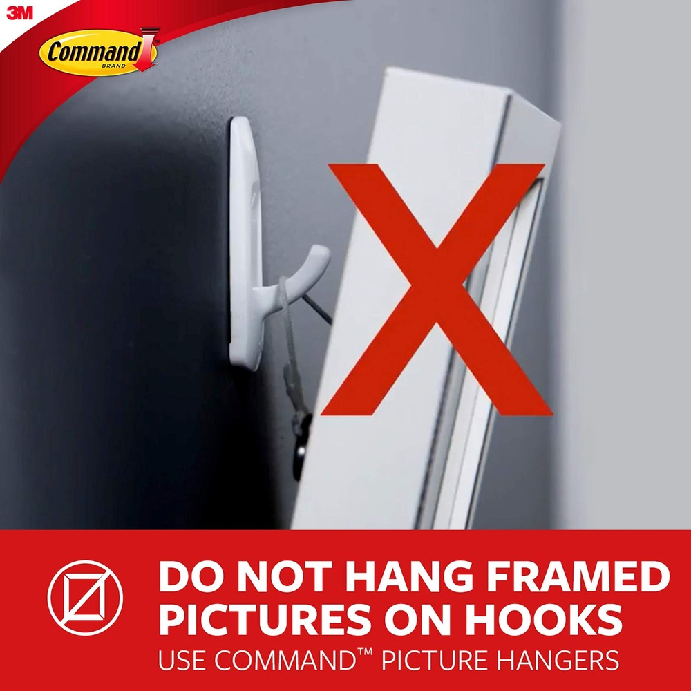 Command Bath Water-Resistant Adhesive Refill Strips Re-Hang Medium and Large ...