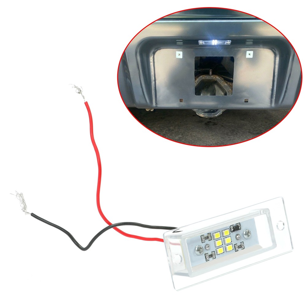 Universal Rear Roll Pan License Plate Light LED For Silverado Sierra Fleetside