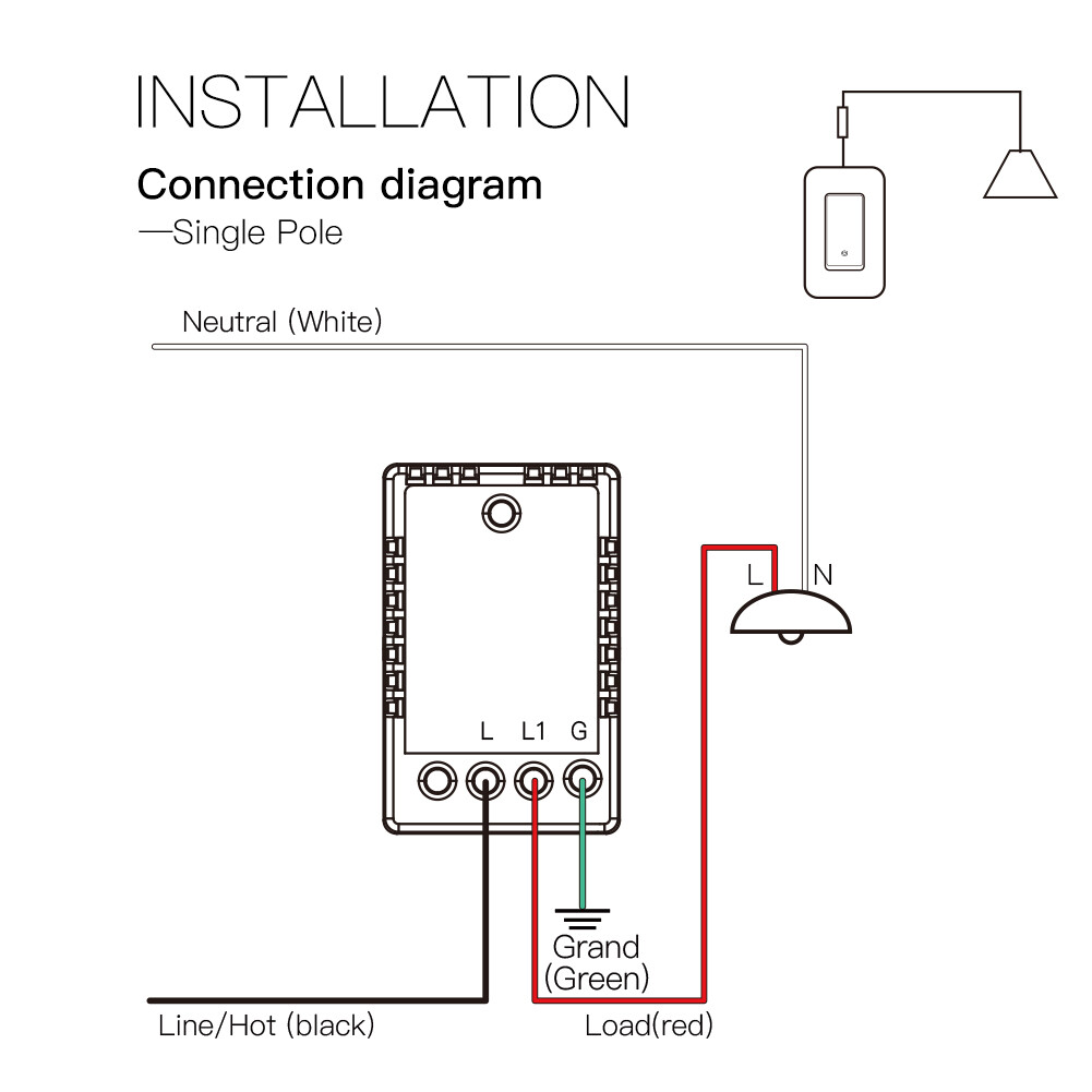 MOES WiFi Smart Light Switch No Neutral Wire Required No Capacitor Remote 2 Pack