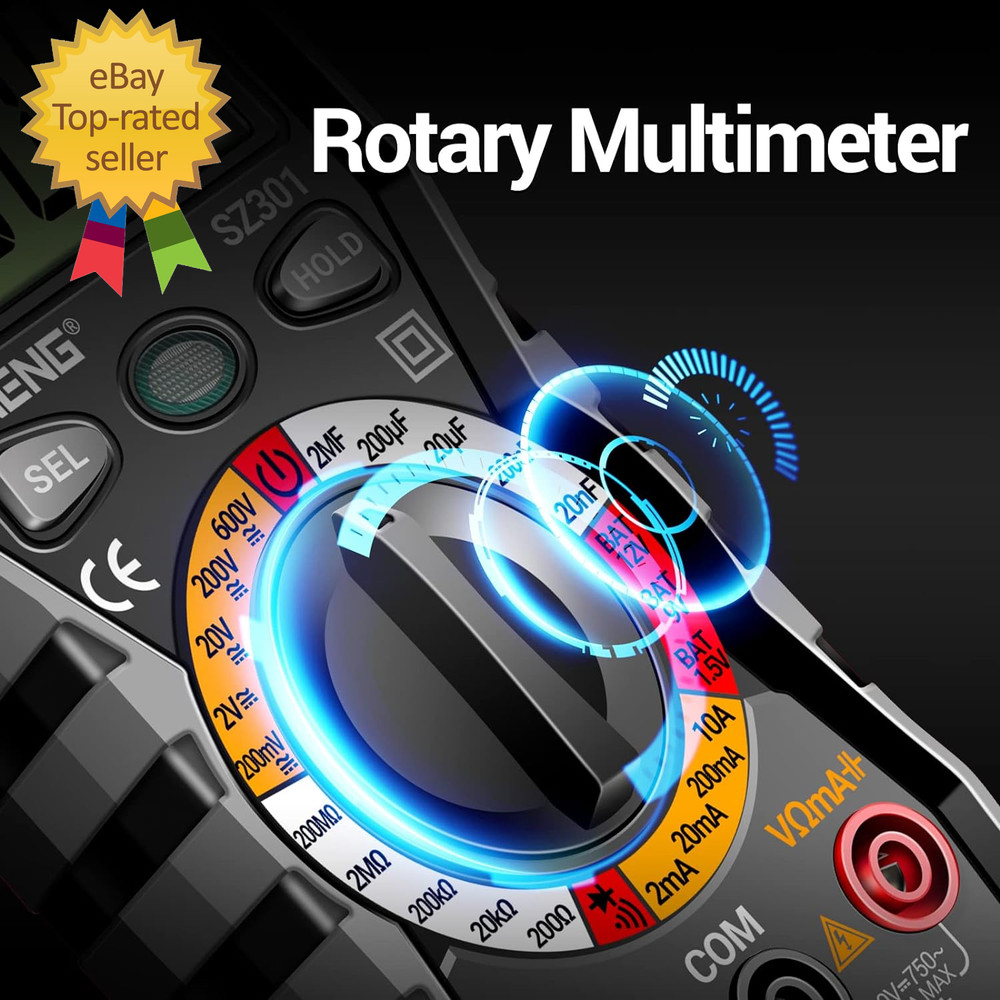 Digital Multimeter with Case Dc AC Voltmeter Ohm Volt Amp Meter Measures Voltage