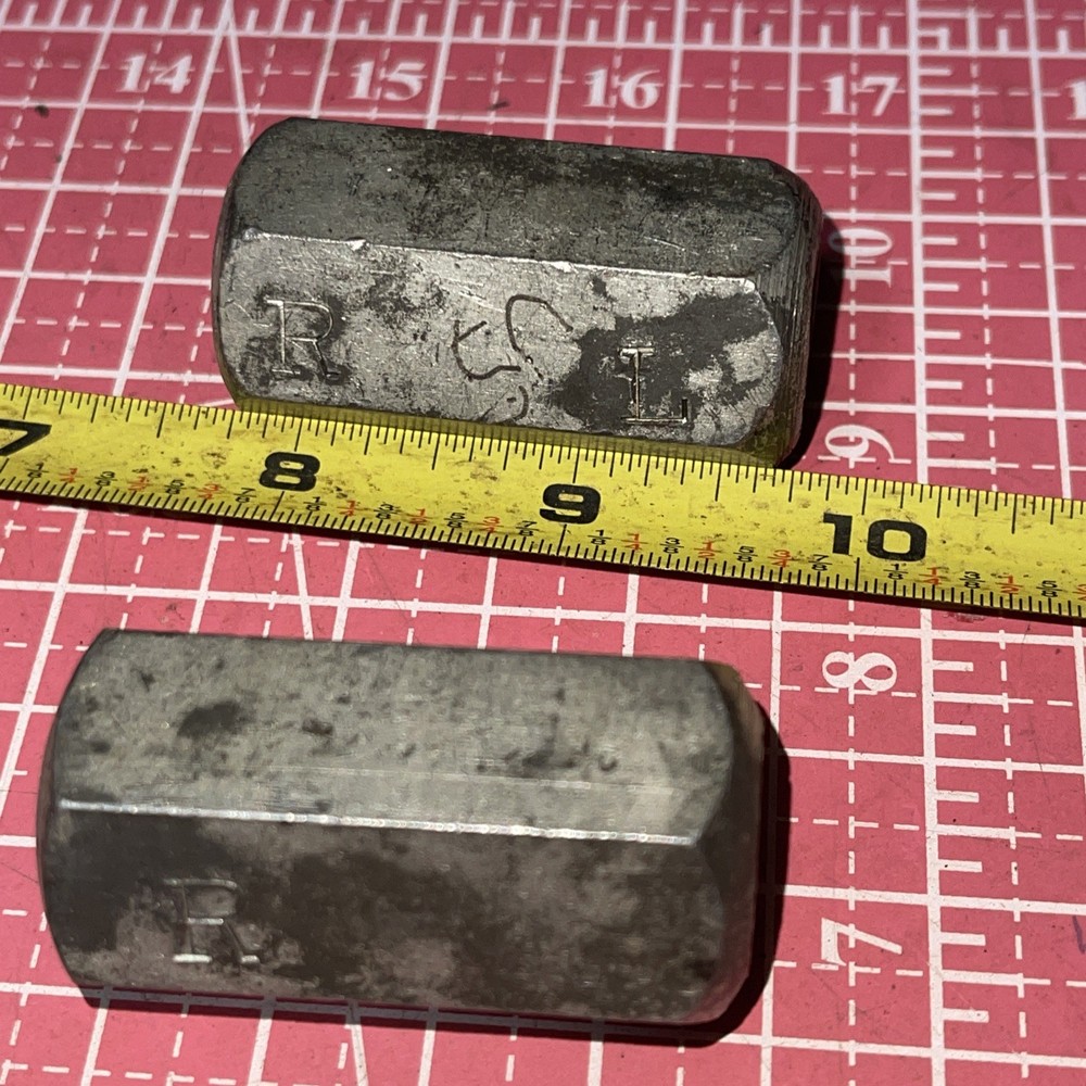 3/4-16 Left Right Thread Push Pull Adapter Extension Connector Set Vintage OTC