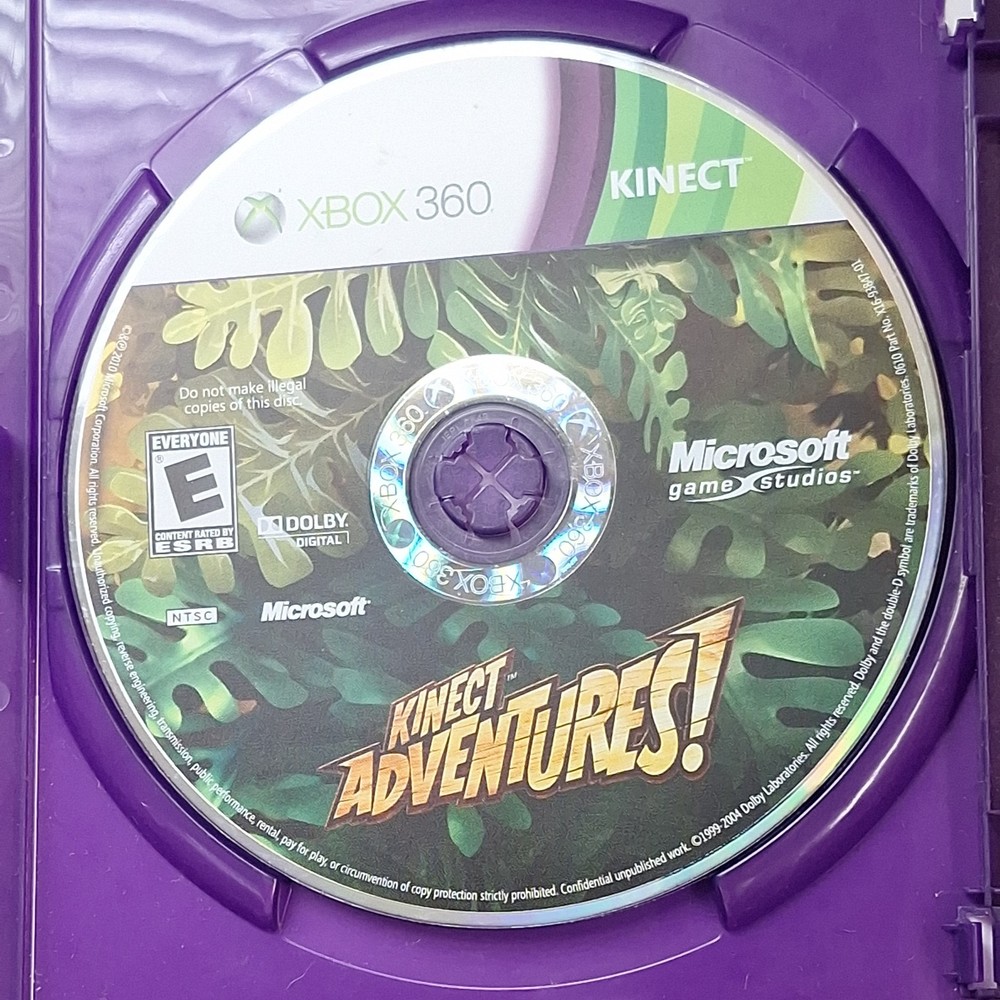 Kinect Microsoft XBOX 360 Model 1414 Sensor Bar W/ Kinect Adventures Game