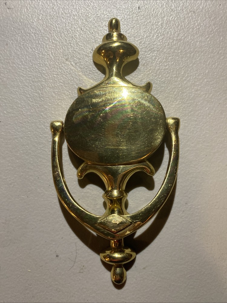 Vintage Solid Brass Door Knocker 8" h x 4" w