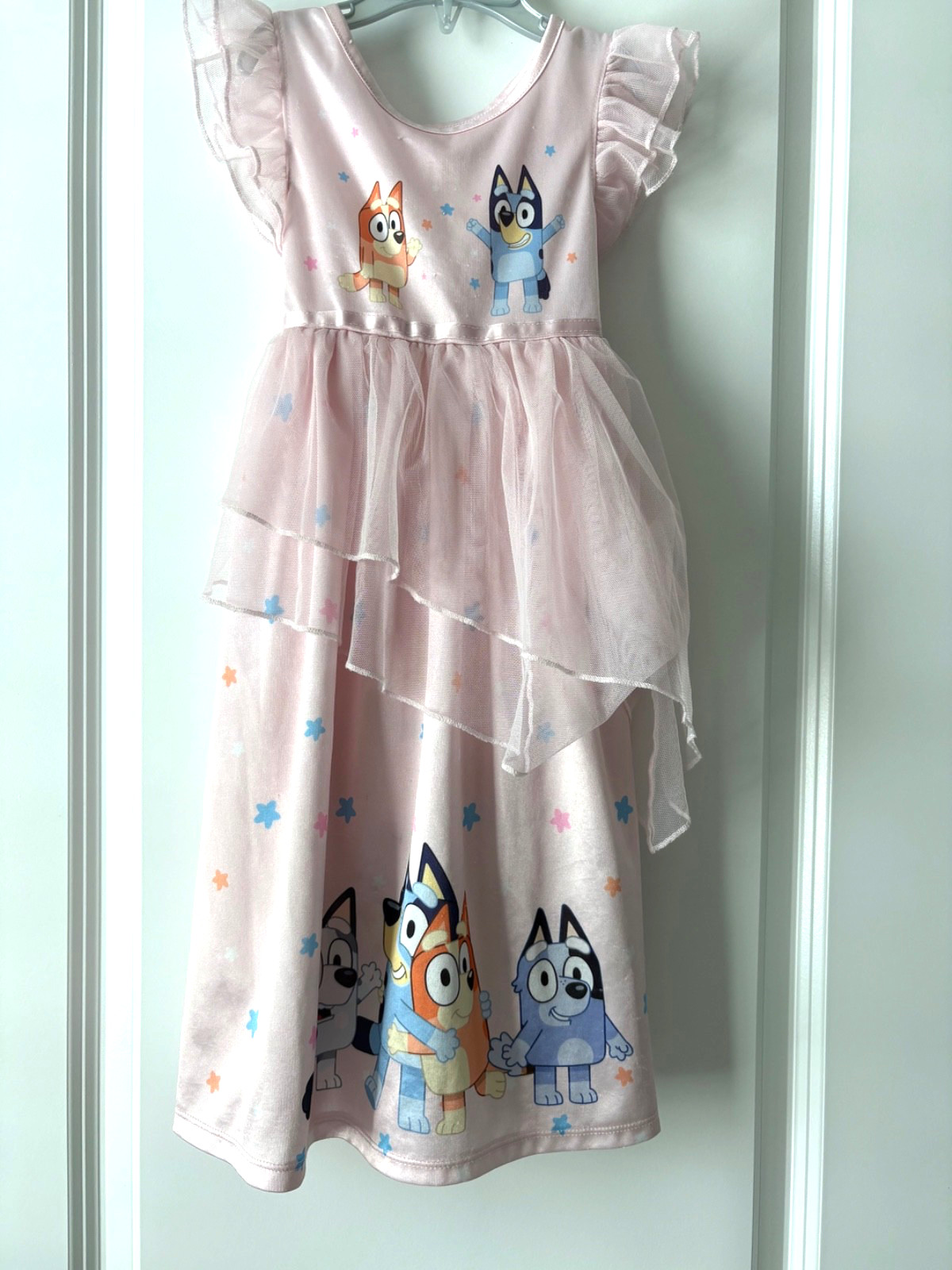 Bluey  Dress-Up Costume Dress Girl Size 4T  Pink  Night Gown  Polyester