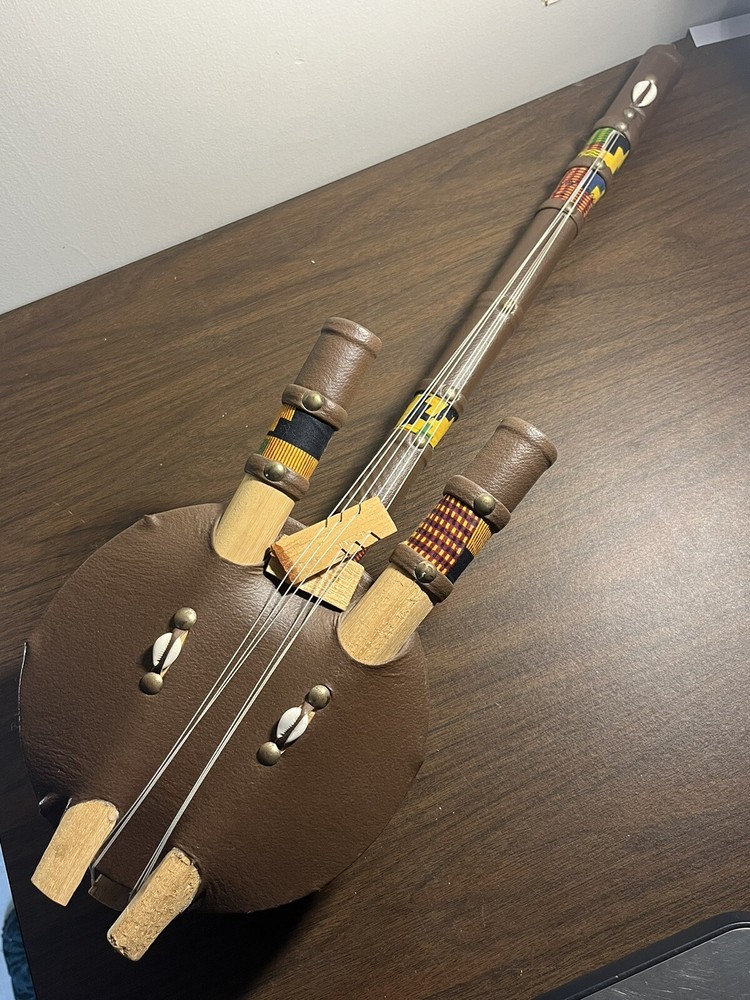 Kora Lute (Stringed Instrument) GHANA  / Shells. See 9 Pics For Description