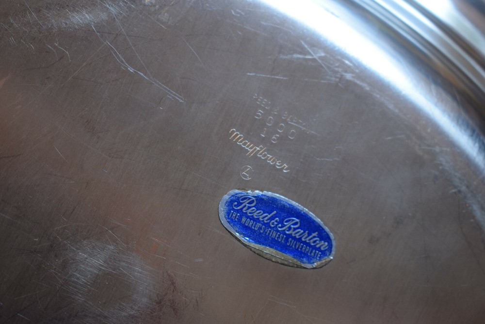 VINTAGE REED & BARTON SILVERPLATE SERVING PLATTER "MAYFLOWER" #5000