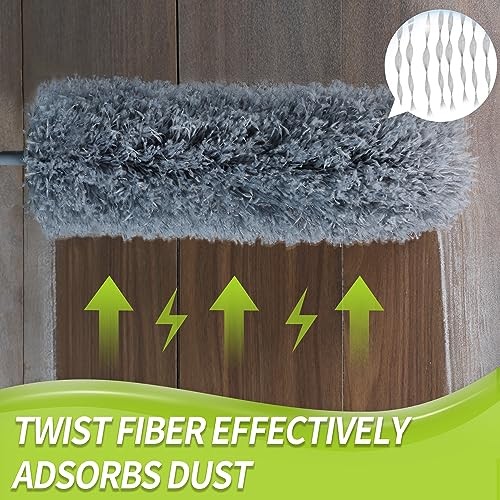 Cobweb Duster with Extension Pole, Set A: Spider Web Brush & Ceiling Duster