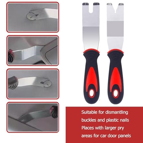 Door Panel Puller and Trim Removal Tool Kit,Metal Pry Tool Set Auto Door Panel
