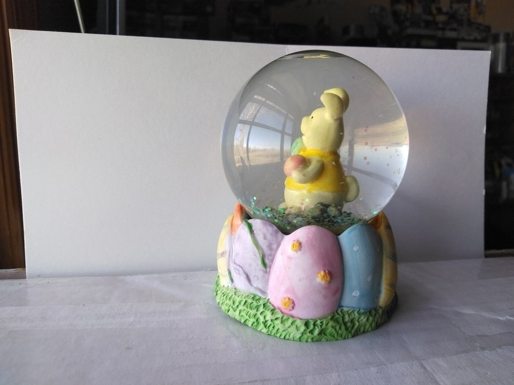 Easter Bunny Snow Globe 3" 1/2 Inches Tall