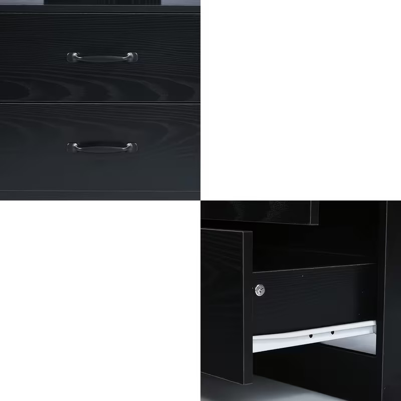 Black smart nighstand