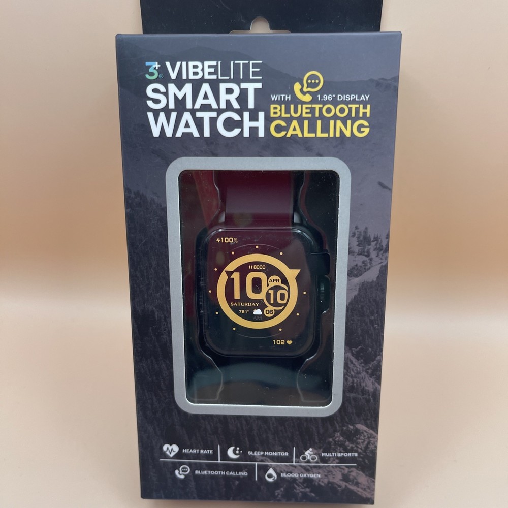 3Plus VibeLite Smartwatch w/ Bluetooth Calling (3PL-VIBEBT-BK)...