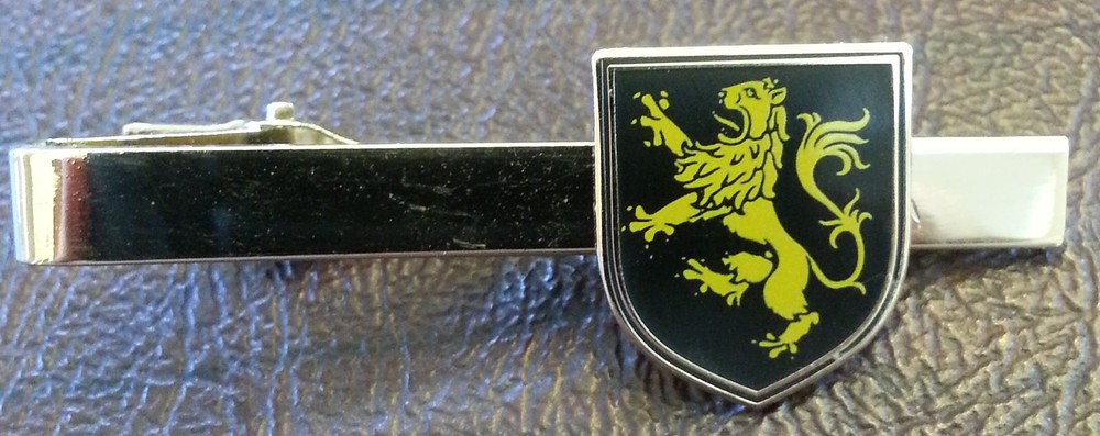 LION RAMPANT HERALDIC BLACK TIE BAR