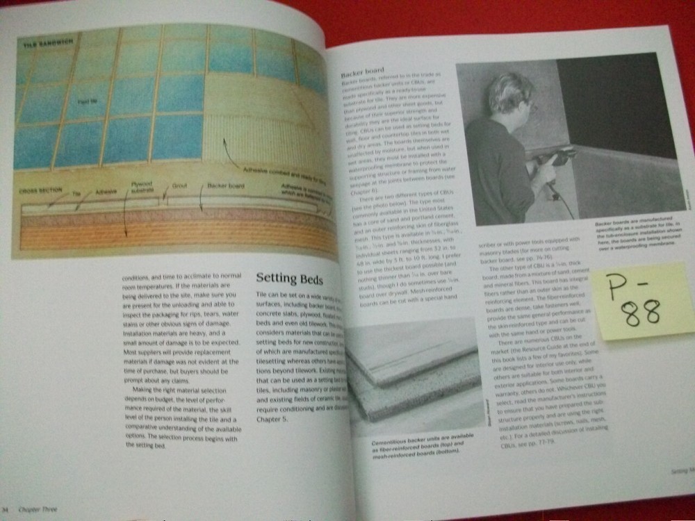 SETTING TILE-TIPS & TECHNIQUES FROM A PROFESSIONAL BY MICHAEL BYRNE- EXC. INFO.