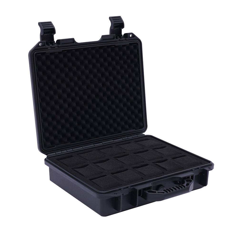 15 Slots Watch Storage Box Case Waterproof Plastic Suitcase Display Storage Case