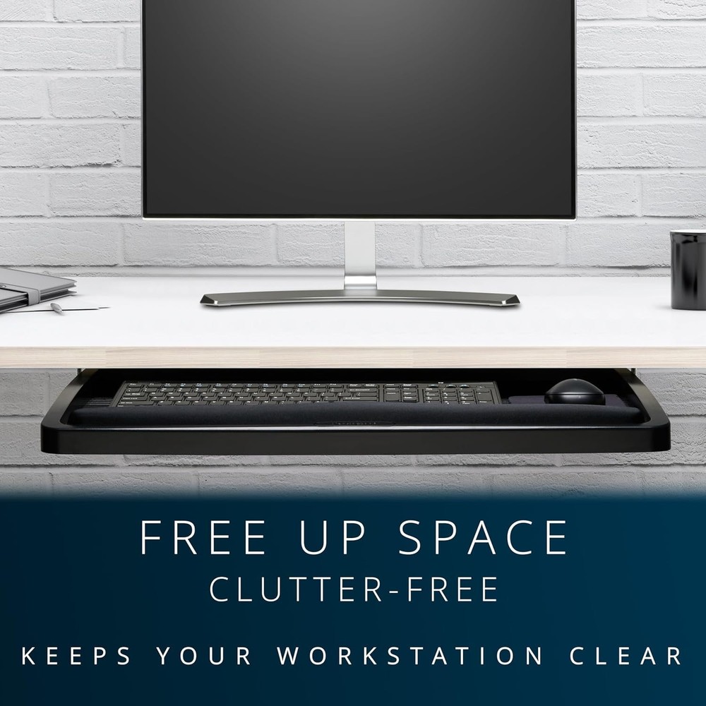Space-Saving Keyboard Tray for Office, Ergonomic Design