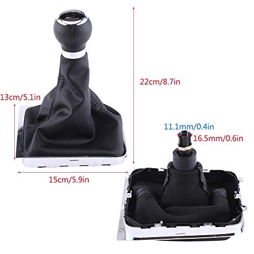 Manual Shift Knob Boot 6 Speed Car Gear Shift Knob Stick Gaiter Boot Frame