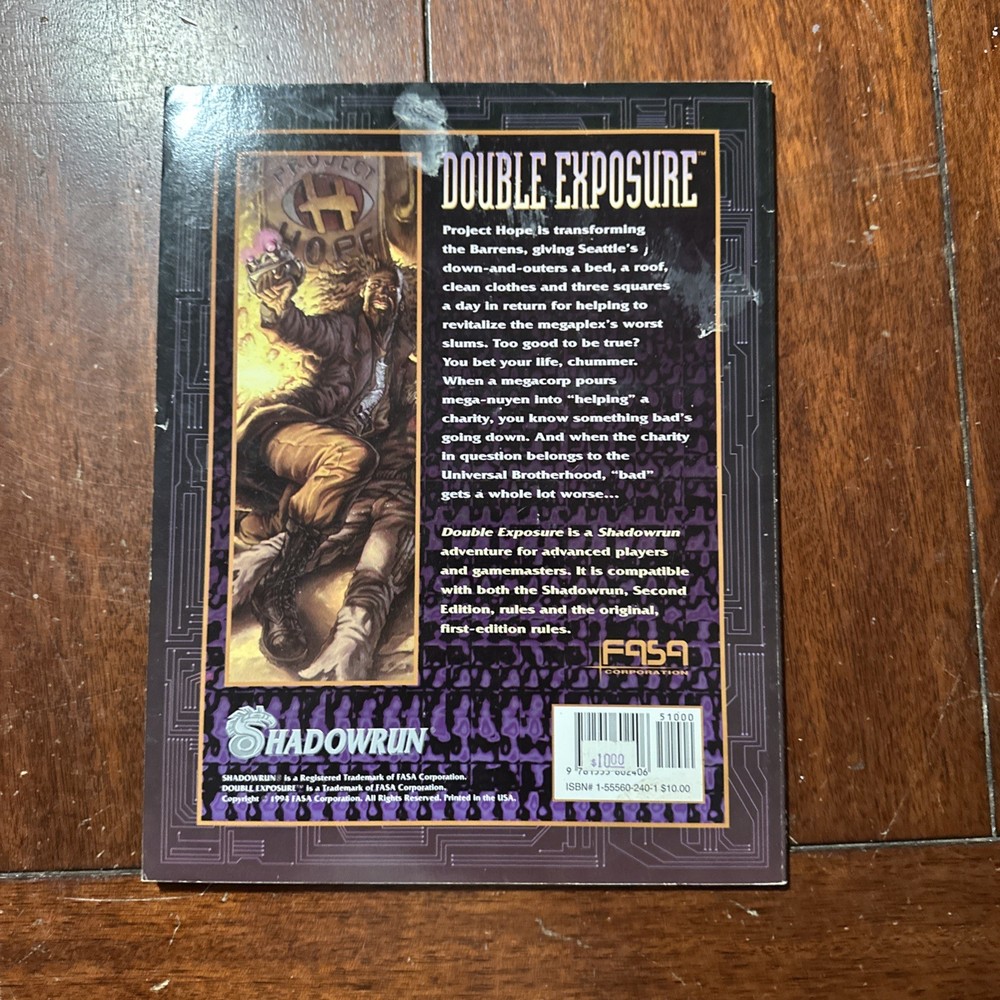 Shadowrun RPG Double Exposure FASA