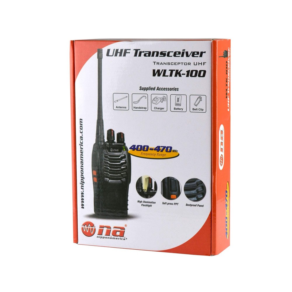 Professional Uhf Transceiver W/ 16-Ch 5W 3.7V Built In Flashlight