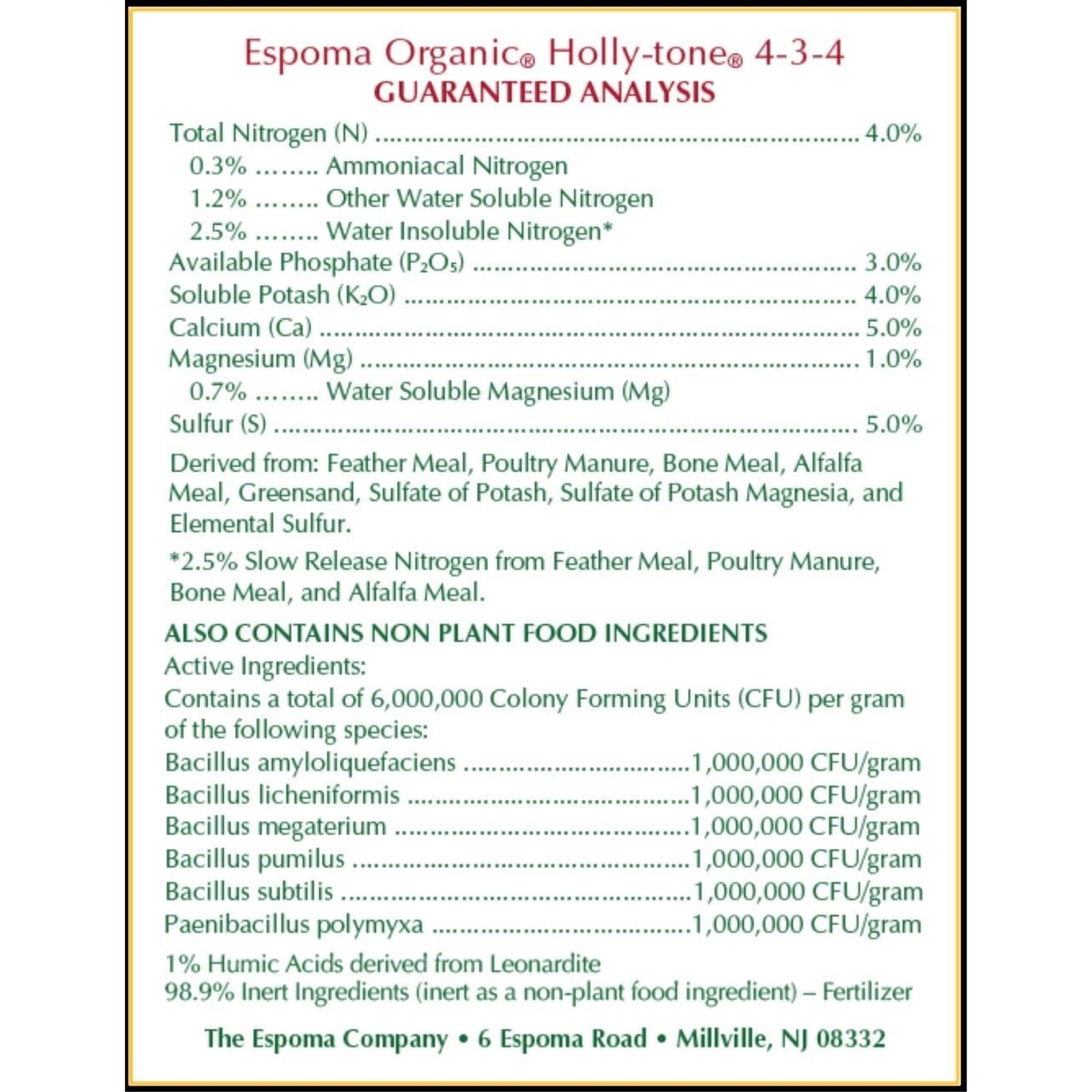 Espoma Organic Holly-tone Evergreen & Azalea Food for Acid Loving Plants, 36lbs
