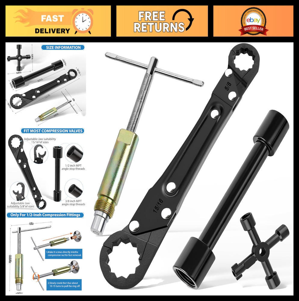 Angle Stop Removal Tool & Compression Sleeve Puller - Quick Repair Plumbing Wren