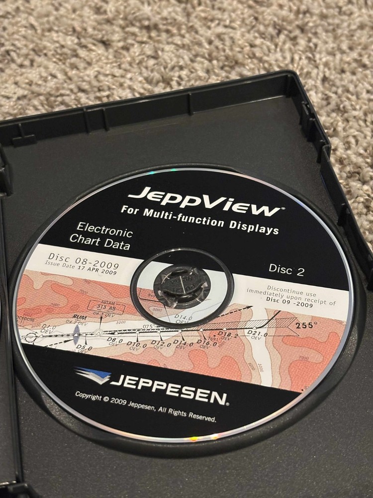 Jeppeson Electronic Chart JeppView For Multi-function Displays~Vista 2009 CD-Rom