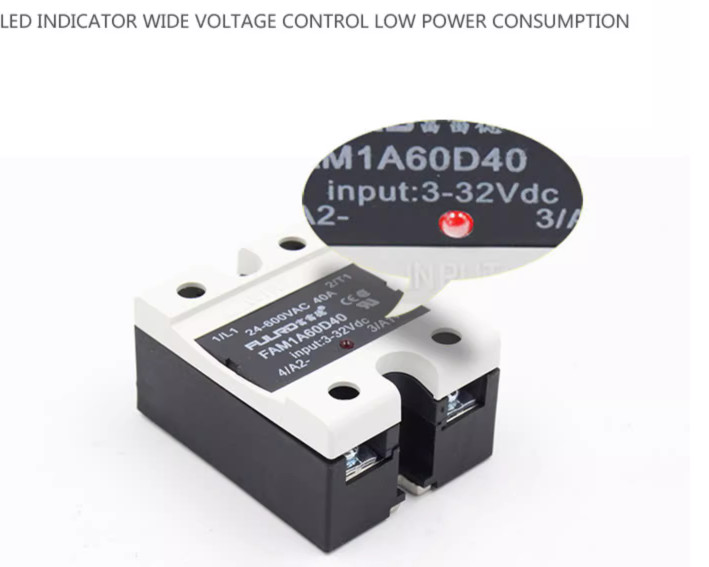 FULRD FAM1A60D40 40A DC-controlled AC single-phase solid state relay SSR-40DA