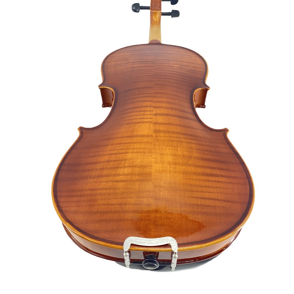 Solid Wood 4/4 Violin tiger pattern Set Full Size Fiddle Kit Handmade with Case