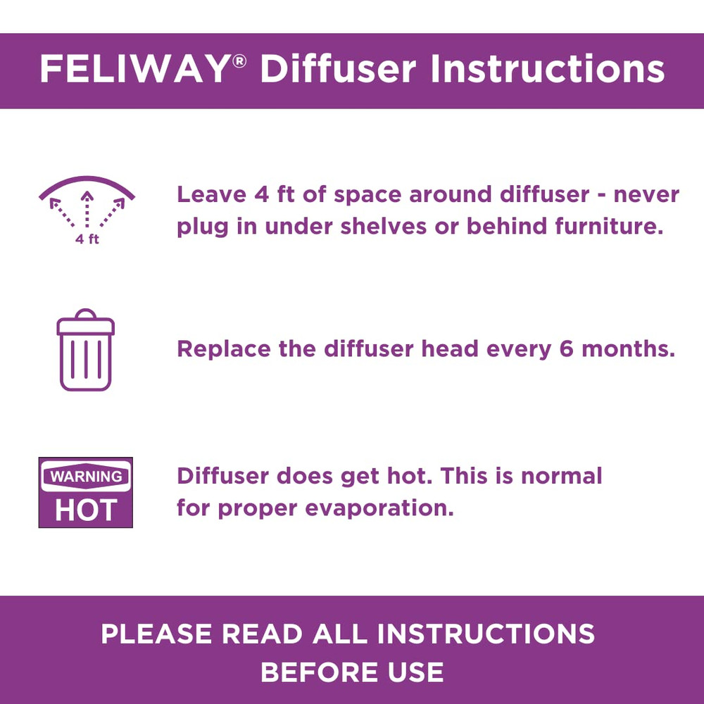 FELIWAY Classic 30 Day Cat Calming Plug in Pheromone Diffuser Starter Kit, 48Ml