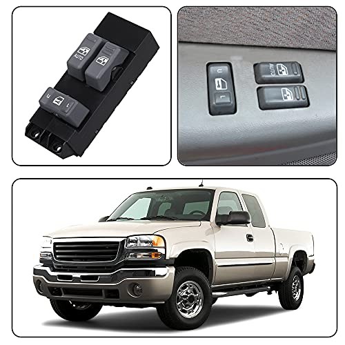 Driver Side Power Window Control Switch Gray Buttons, Compatible with 1999