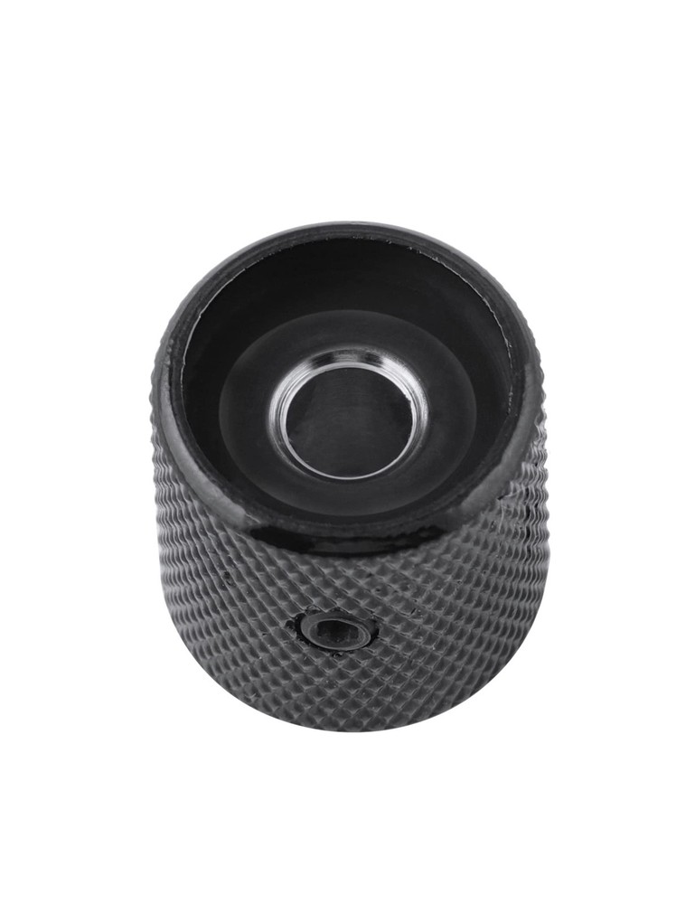 Rubatone Metal Guitar Knobs Flat Top Control with Black Knurled