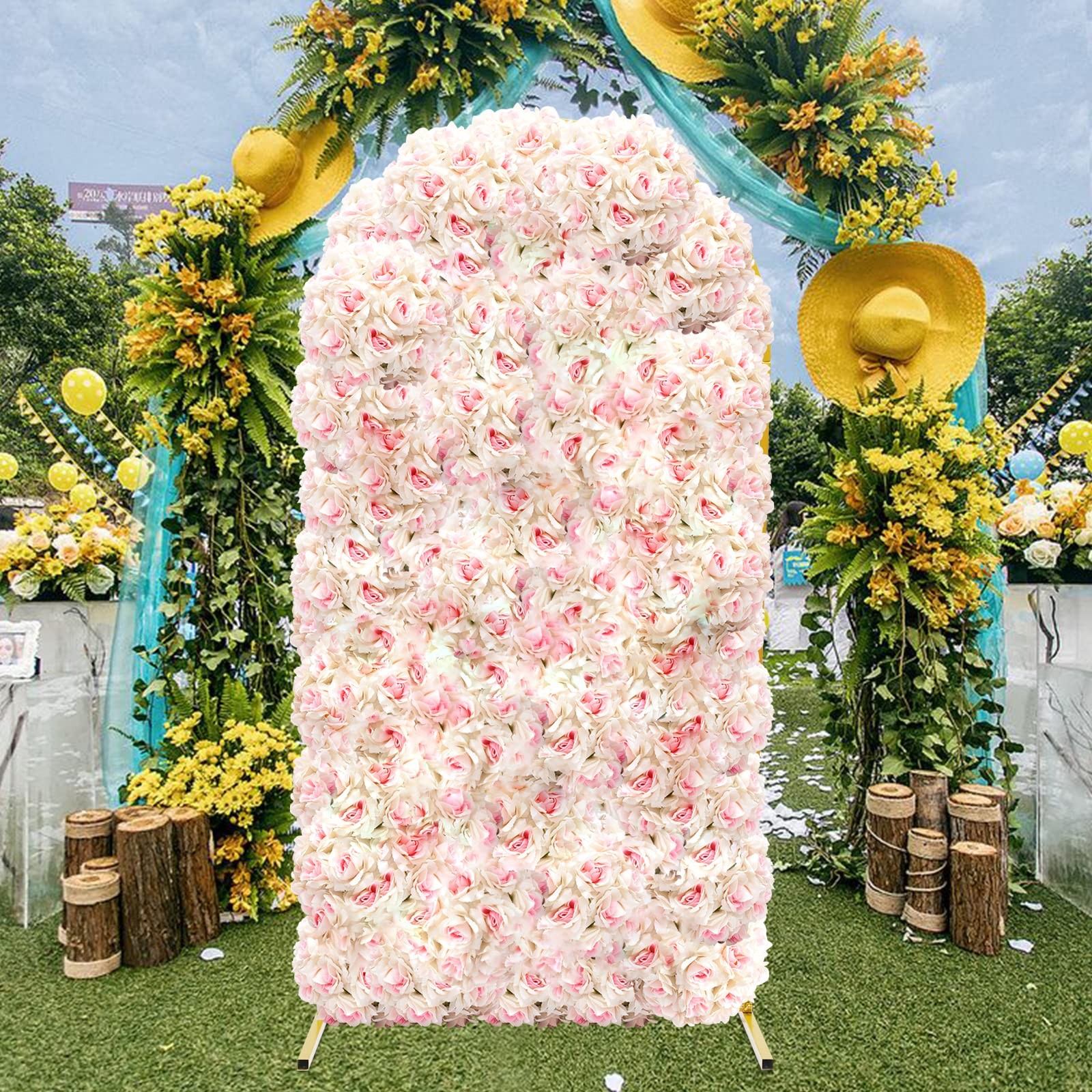 Gold Wedding Arch Stand Easy Assembly Metal Heavy Duty for Weddings Party Photo