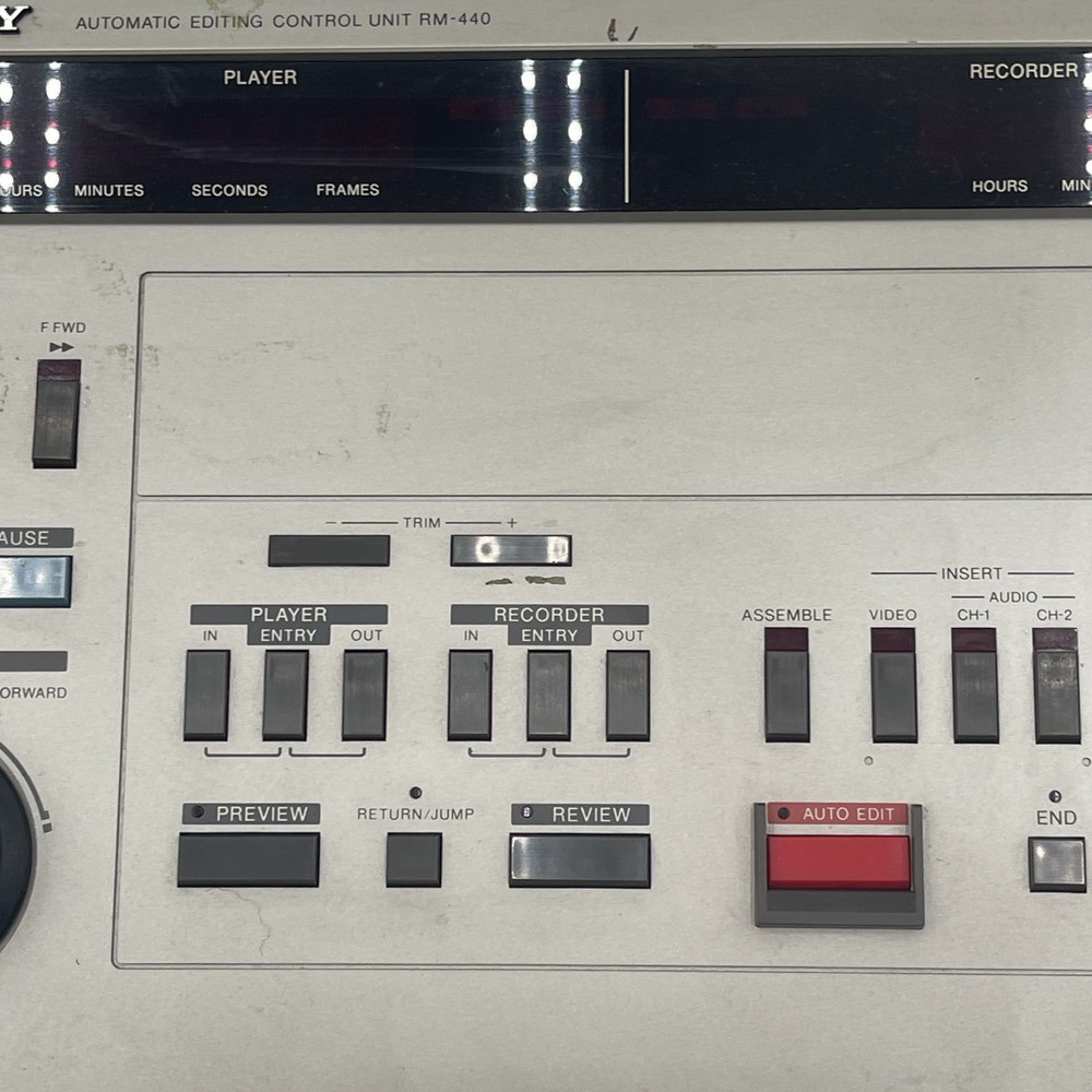 Sony RM-440 Editing Controller UNTESTED No Power Supply