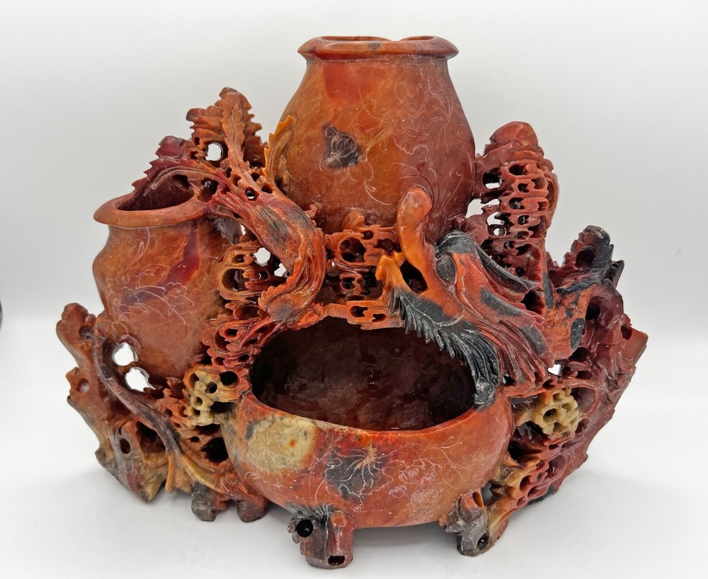 Antique Incense Burner Agate Chinese