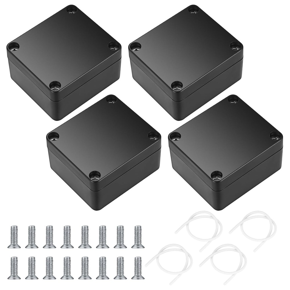 4-Pack IP65 Waterproof Electrical Junction Boxes, ABS Plastic, 2.5x2.3x1.4 Inch