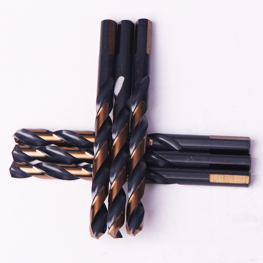 Drillforce 12PCS 17/64" Black Gold Drill Bit Set HSS Metal Woodworking Drill Bit