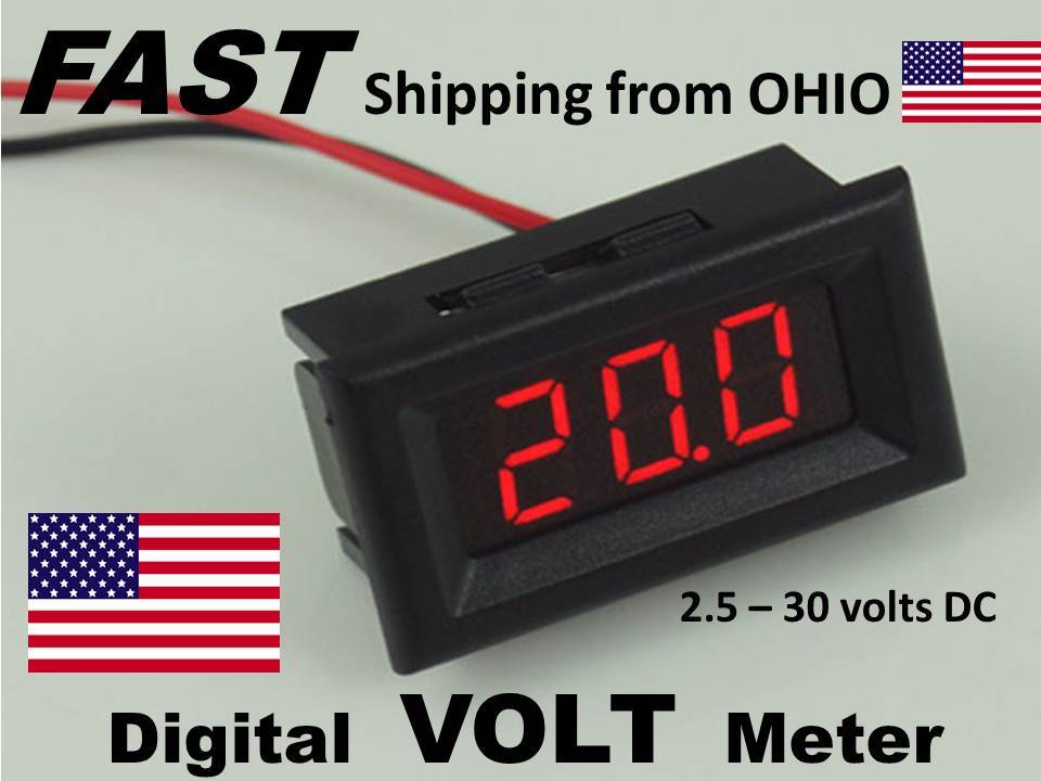 RV dash flush mount digital VOLTmeter