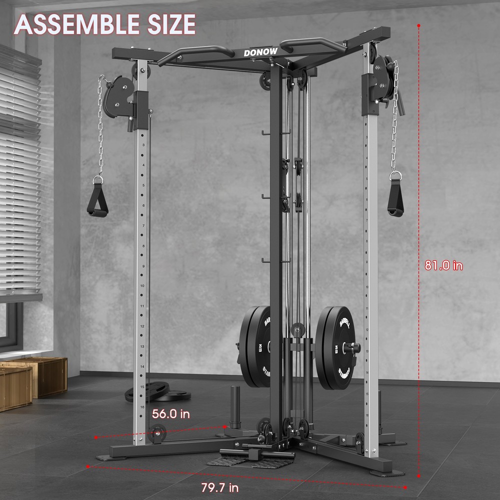 Cable Crossover Machine TrainerCable Fly Machine Home Gym System Workout Station