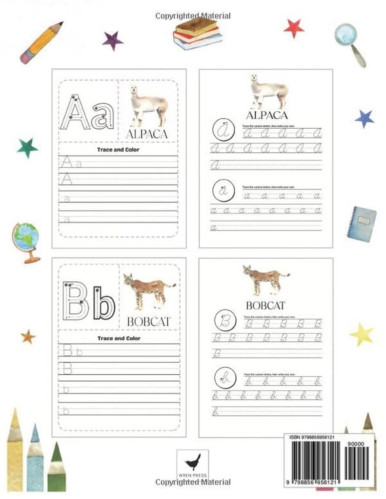 My First Learn-to-Write Workbook: Alphabet, Cursive and Numbers Practice for ...