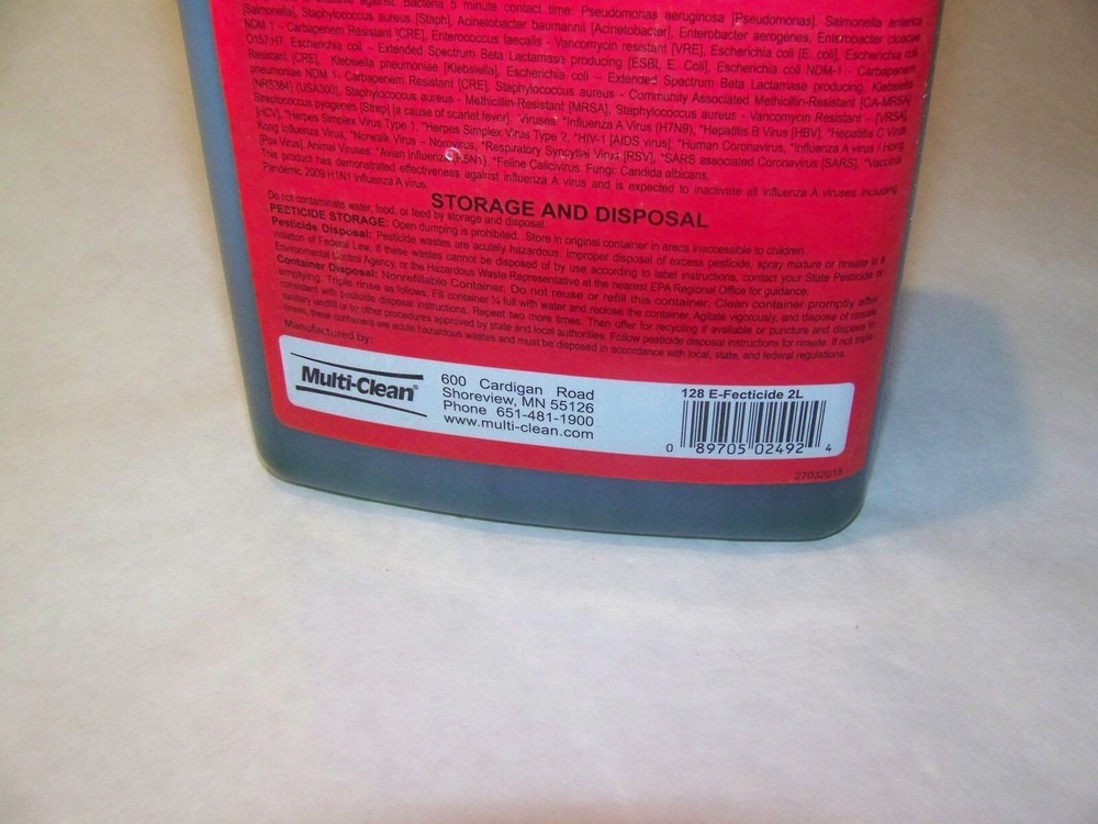 4 Multi-Task E-Fect 128 Multi-Purpose Cleaner Restaurants, Hospitals, Bathrooms