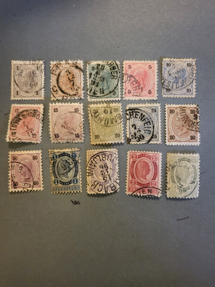 Stamps Austria 51-65 used