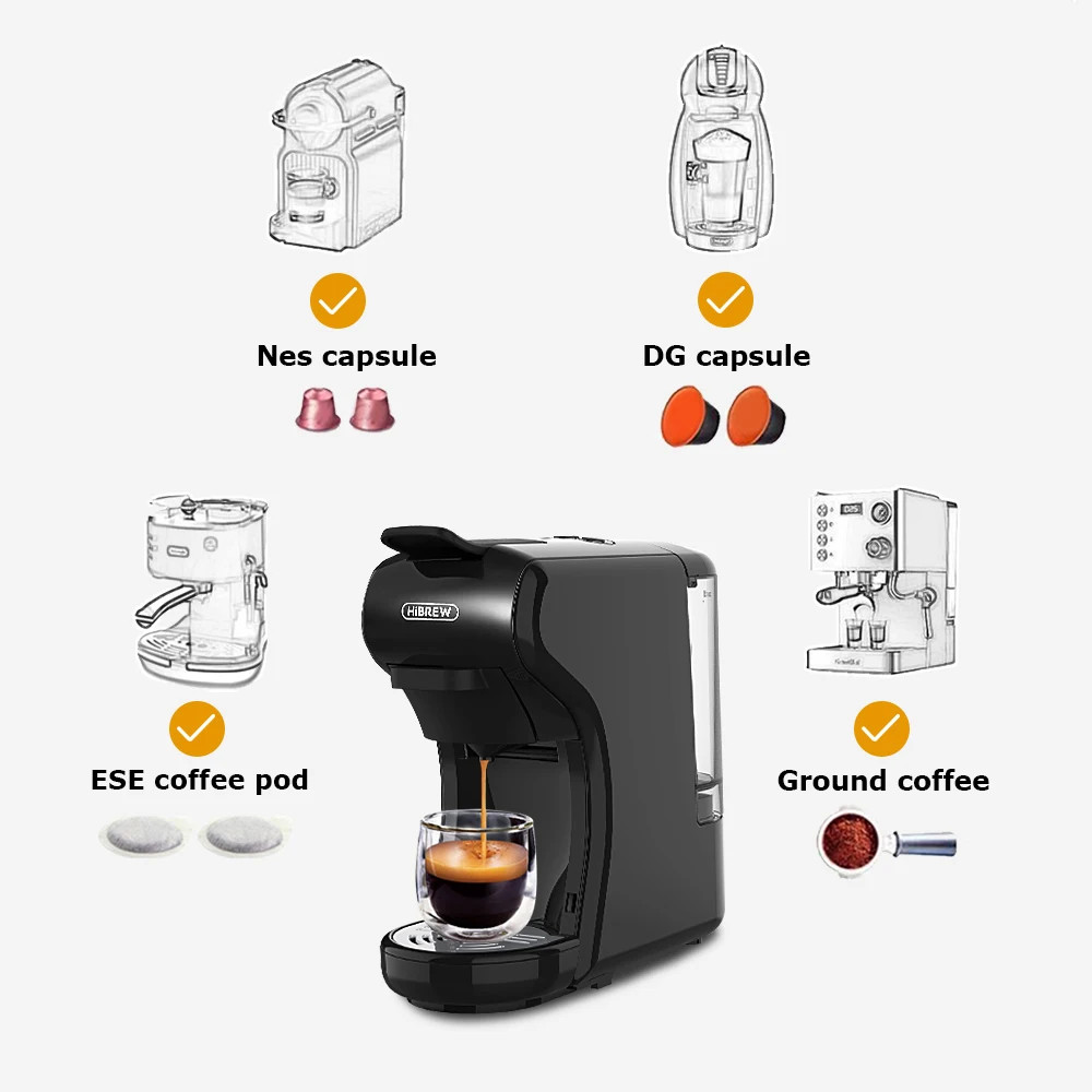 Coffee Maker Machine 19 Bar 4in1 Hot Cold Multiple Capsule Espresso Cafetera Pod