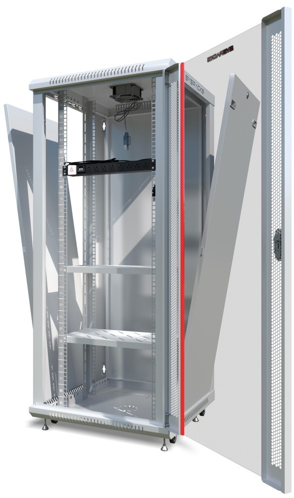 22U Wall Mount Server Rack Locking Network Cabinet Box Data Enclosure 24” Depth