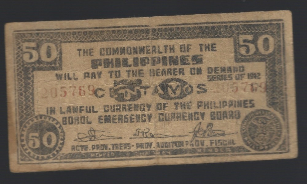 Banknote Philippines (Bohol) PS134e 50 Centavos