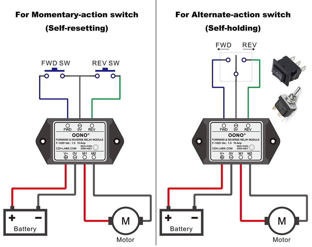 Forward Reverse Relay Module for DC 12V Motor & Linear Actuator Control