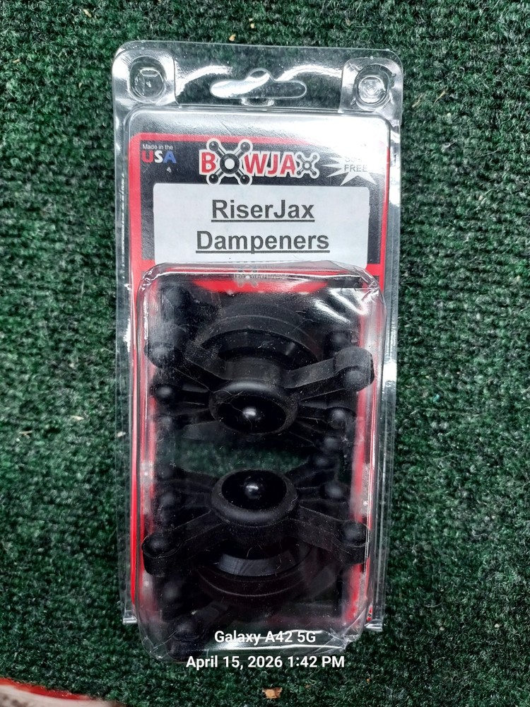 Bowjax RiserJax Dampeners Black Archery Vibration Reduction Accessory