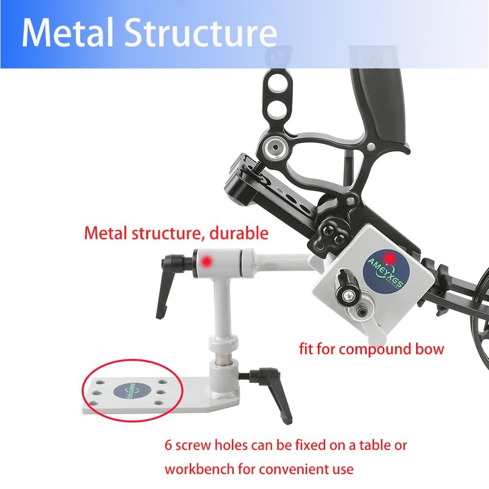 AMEYXGS Bow Vise for Compound Bow 360° Adjustable Bow Mount Tool Compound Bow...